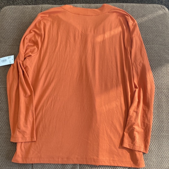 NWT southern lady size Lg beautiful flowy orange top for fall - Picture 6 of 6